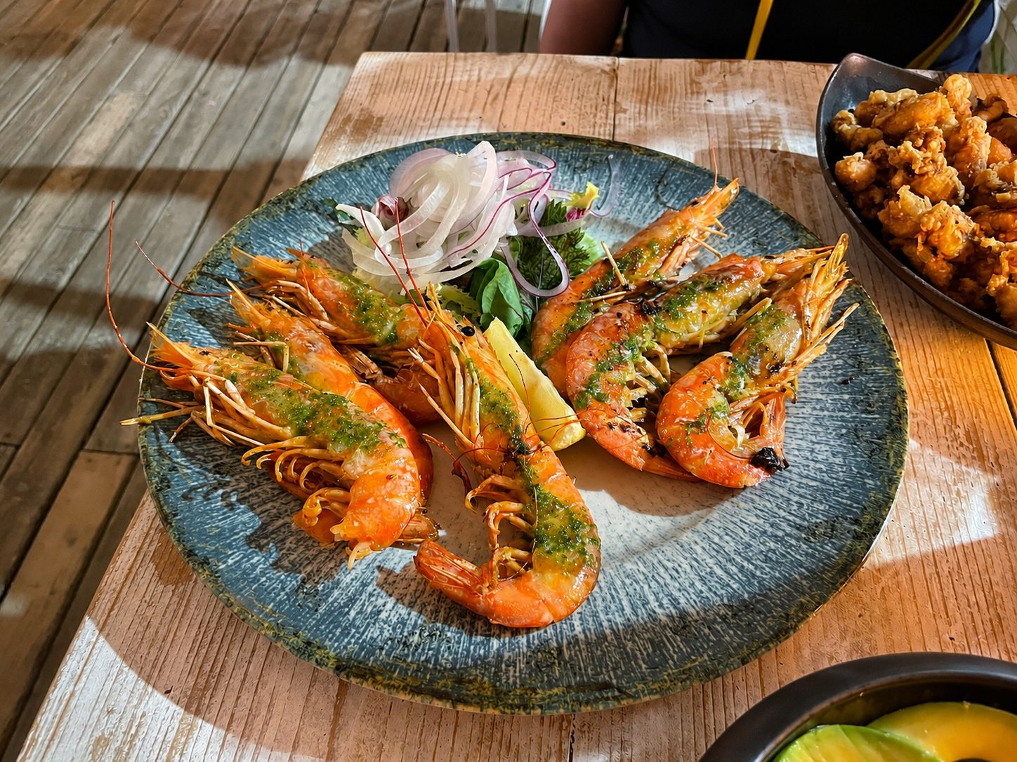 Seafood and prawns platter