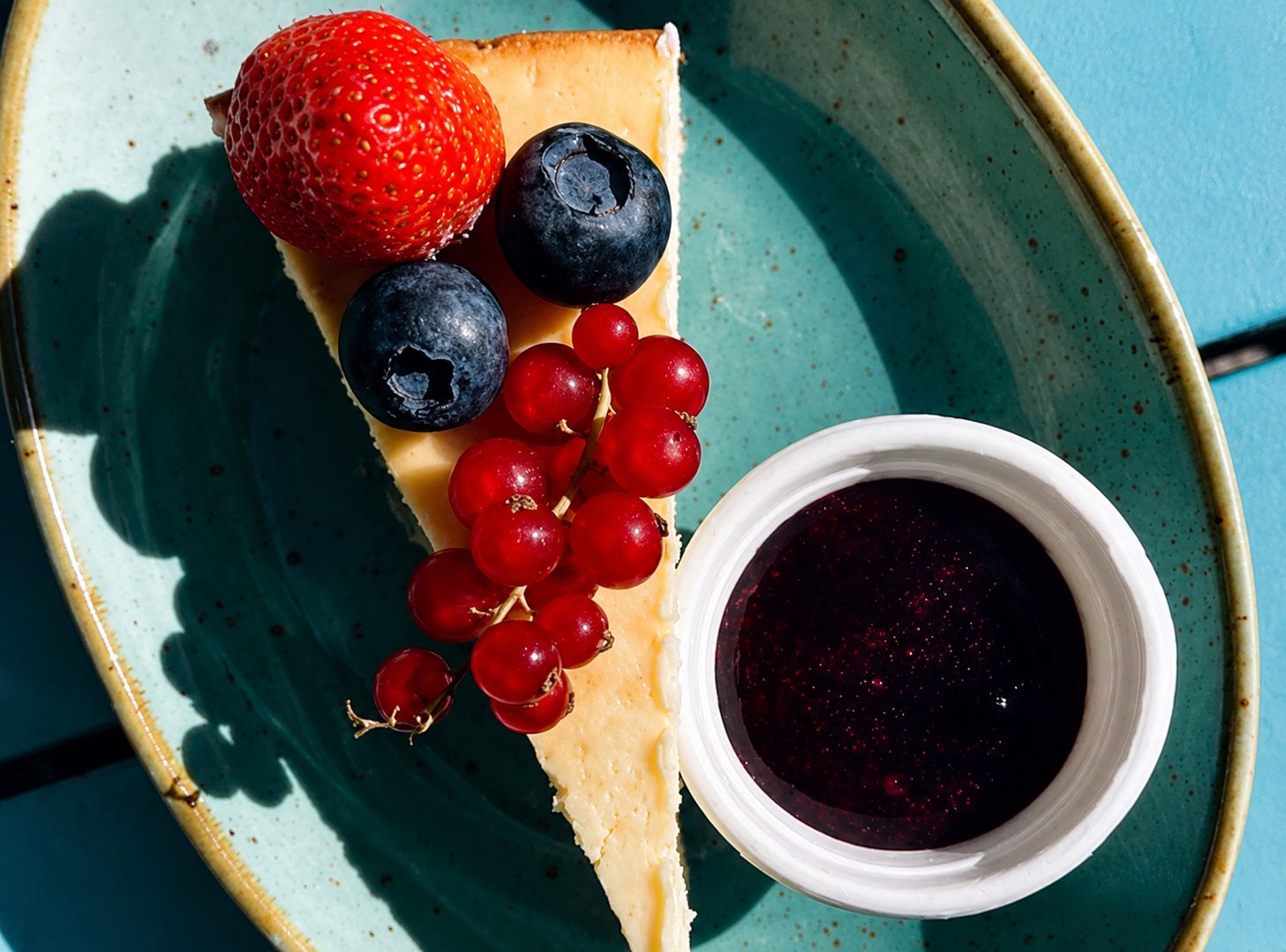 Cheesecake dessert with berries