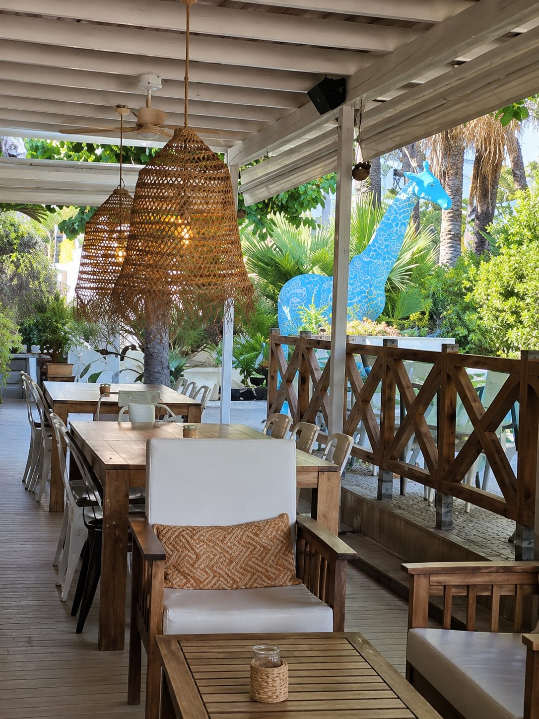 Beachfront restaurant terrace with sea views