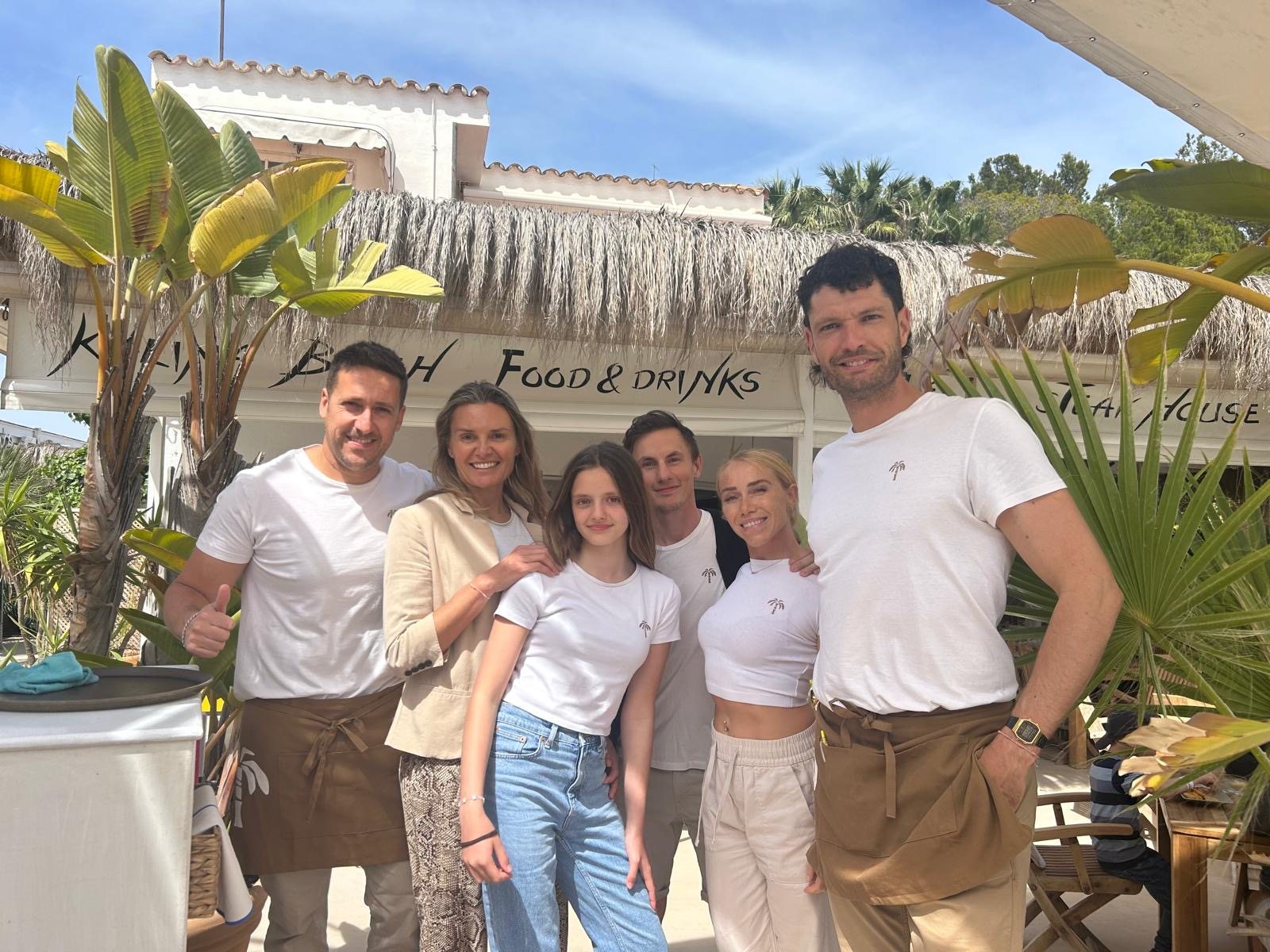 The Kalima Beach team in front of the beach bar in Magaluf